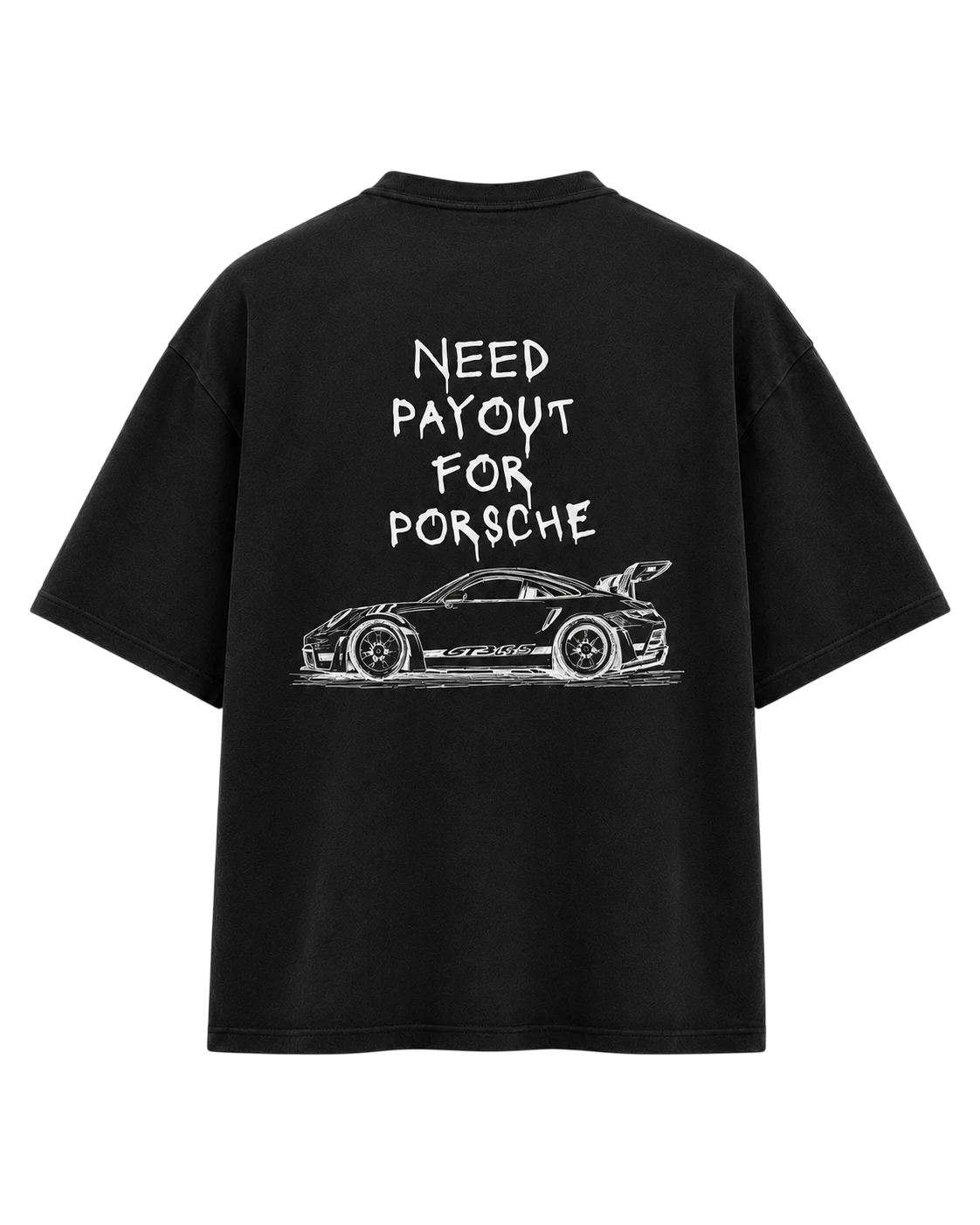Payout for Porsche tee, back